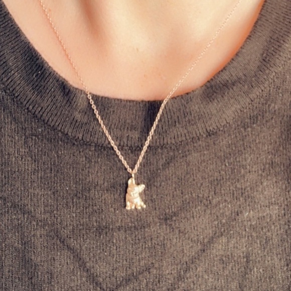 Rose Gold Dainty Bulldog Necklace - Picture 11 of 15